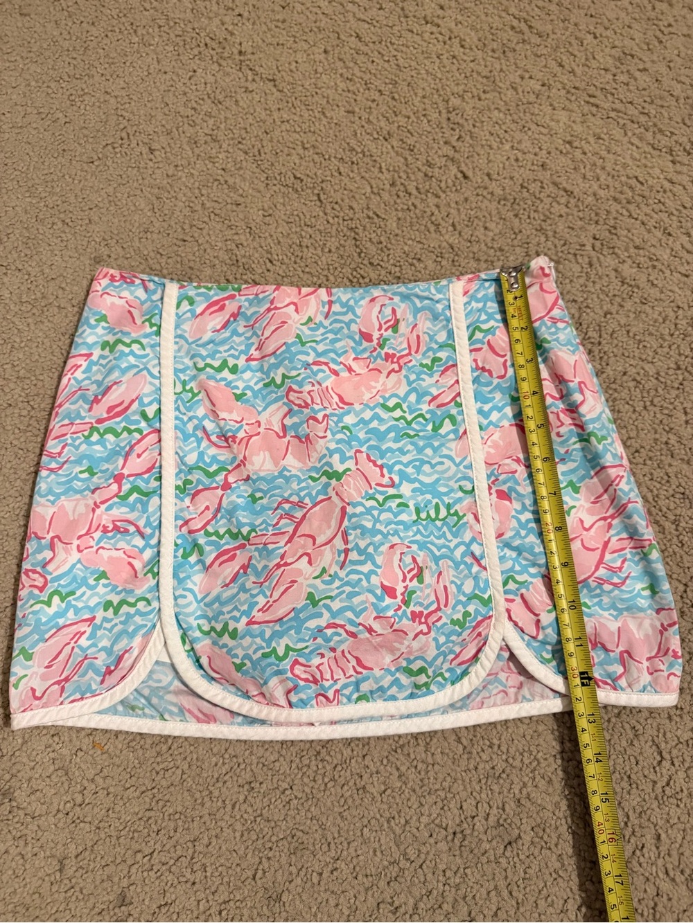 Lilly Pulitzer Lobster Print Mini Skort Size 00 - XXS - Preppy Coastal - Picture 6 of 7